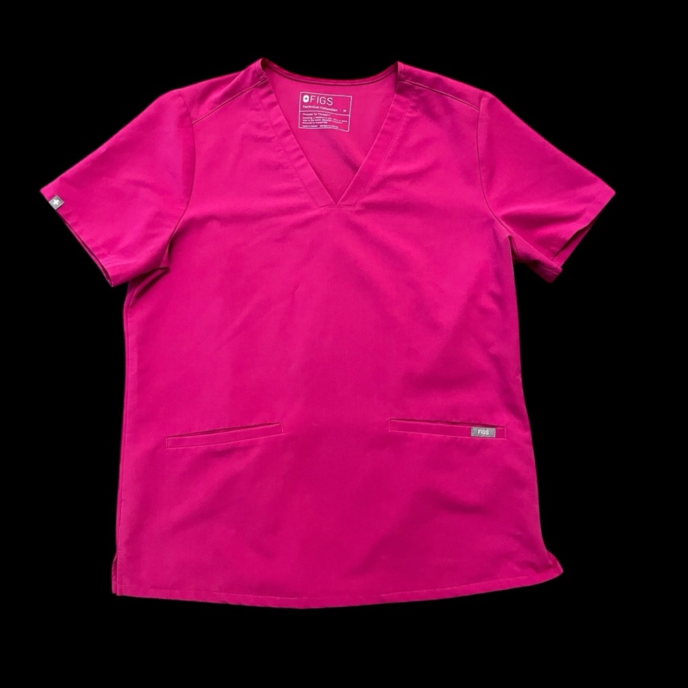 Figs Women’s Casma Three-Pocket Scrub Top - Raspb… - image 1